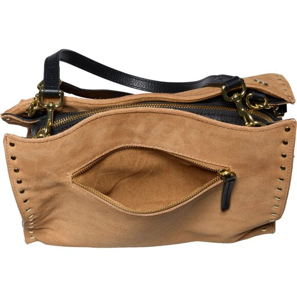 ***American Leather Co. Lenox Studded Triple-Entry Satchel 2.0 - Suede*** - Picture 4 of 6